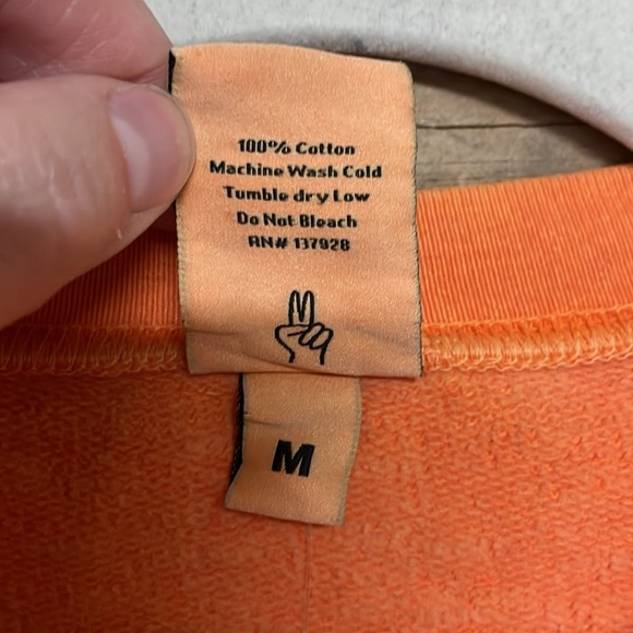 Only NY Premium Basics size Medium Vibrant Orange Classic Crewneck Sweatshirt - Picture 6 of 8